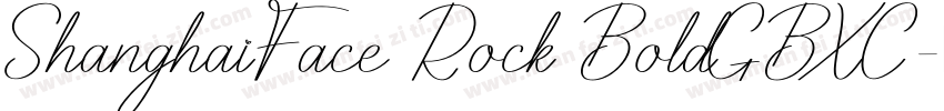 ShanghaiFace Rock BoldGBXC字体转换